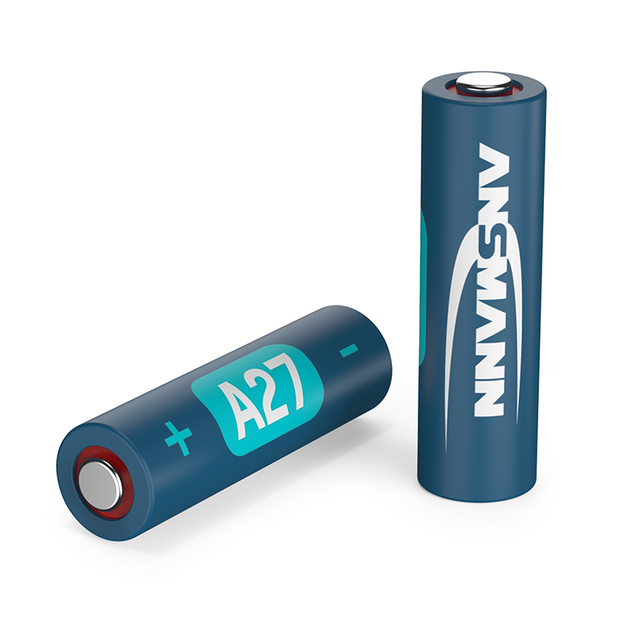 ANSMANN A27/LR2 12V 20mAh Cylindrical Alkaline Battery 0.24Wh for Calculators & Watches with First-Class Quality Long Shelf Life