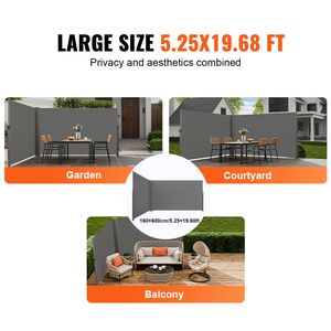 Schermo per la privacy da esterno in alluminio 63FT X 236FT # 280g #   Poliester # Impermeabile #   Tenda da Sole Retrattile per Patio - Materiale in Tela PC - Product Image 6