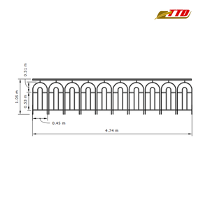 Barandilla de Balcón Decorativa de Hierro para Exteriores – Panel de Barandilla de Hierro con Recubrimiento en Polvo Personalizado y Diseño Moderno de Hierro Forjado a Mano - Product Image 6