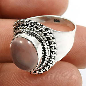 High Quality IGI Certified Rose <b>Quartz</b> Gemstone <b>Ring</b> Made of 925 Sterling Silver Bezel Setting Vintage Party Gift Boho Jewelry - Product Image 3