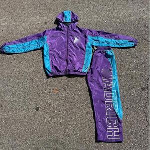 Ensemble coupe-vent en nylon pour homme - Veste et pantalon - Costume coupe-vent léger en nylon pour homme - Survêtement streetwear - Product Image 1