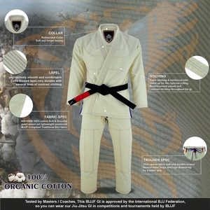 Uniforme de BJJ Personalizado, Tejido de Perlas, Algodón, Conjunto de Judo y Karate, Pantalones Reforzados Antidesgarro, Uniforme de Entrenamiento de Artes Marciales, Venta al Por Mayor - Product Image 6