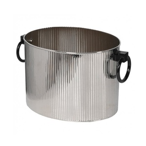 Refroidisseur de vin en métal avec deux côtés en fer Refroidisseur de vin en métal de forme ovale galvanisé en fer - Product Image 3