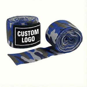 Vendas de Boxeo con Diseño de Leopardo y Logotipo Personalizado, Soporte Elástico de Algodón para Muñeca - Product Image 2