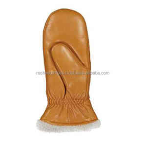 Meilleure qualité 2022 cuir de vachette hommes femmes sport chaud neige Ski mitaines et gants résistant aux intempéries cire Ski mitaines - Product Image 5