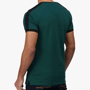 T-shirt décontracté à manches courtes et col rond pour homme, coupe ample, coloris uni vert, blanc, noir, 100 % polyester, anti-boulochage, respirant, séchage rapide - Product Image 3