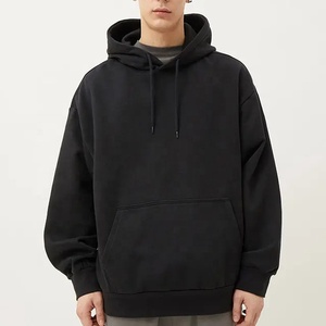 OEM Wholesale 80%Cotton 20%polyester Black Blank Hoodies Sweatshirt Plus Sizes High Quality Custom <b>Pullover</b> Hoodie <b>Men</b> - Product Image 1