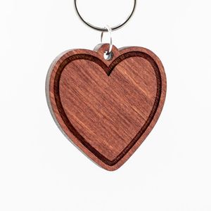 Porte-clés en bois découpé au laser fait main, forme personnalisée, logo gravé, photo imprimée, porte-clés en bois personnalisé, fournisseur de cadeaux personnalisés - Product Image 1