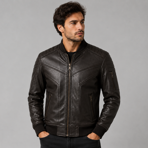 Genuine Sheepskin Design Your Own Leather Fashion <b>Jackets</b> High Quality Breathable Warm <b>Men</b> Leather <b>Jacket</b> In Reasonable Price - Product Image 1