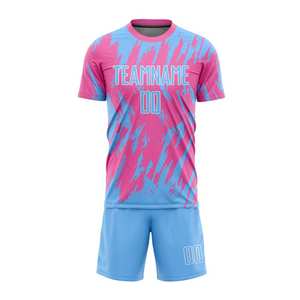 Uniformes de Fútbol Personalizados Unisex, Conjuntos de Camisetas y Pantalones Cortos Impresos, Manga Corta, Impermeables, de Secado Rápido, Servicio OEM, Precio al por Mayor Directo - Product Image 2