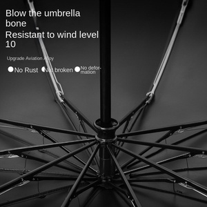 10 Bone <b>Automatic</b> Black Glue Anti-Rain Dual-Purpose Folding Sun <b>Umbrella</b> Wholesale Advertising Manufacturers Spot Wholesale - Product Image 4