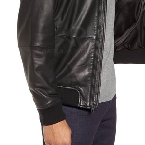 Chaqueta de Cuero de Talla Grande para Hombre, Chaqueta de Cuero para Uso en Exteriores, Chaqueta de Cuero con Cuello Alto - Product Image 6