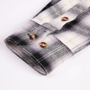 Chemise en flanelle 100% coton à carreaux pour hommes, chemise décontractée pour le travail en plein air, la coupe de bois - Product Image 4