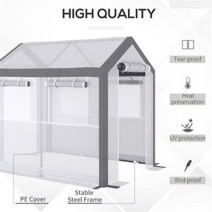 "Modern Mini Home Garden Poly <b>Greenhouse</b> Easy Assembly Steel <b>Plastic</b> Frame PVC Coated Galvanized Small Wood Metal Options" - Product Image 2