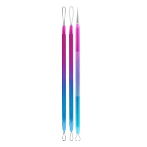 Professional 3 Piece Stainless Steel Acne Extractor Kit Blackhead Remover <b>Tools</b> for Facial Skin Care Treatment - Product Image 1