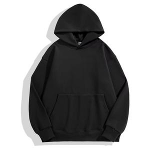 Sweat-shirt oversize tendance en tissu polaire 550 g/m² 100 % coton, couleur unie, impression numérique et broderie - Product Image 6