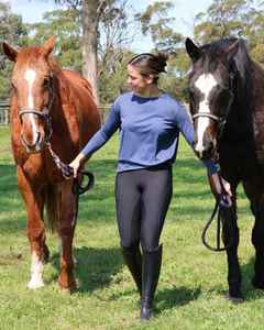 Vêtements d'équitation professionnels pour femmes, manches courtes, légers, respirants, hauts d'entraînement d'équitation, personnalisés - Product Image 1