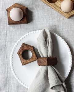 Anneaux de serviette en bois de style vintage pour décoration rustique, écologiques et durables, ensemble pour hôtels, traiteurs, fêtes (personnalisable) - Product Image 1