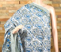 Vestido de Playa Formal con Estampado Floral Hecho a Mano en India, 100% Algodón, 1 Pieza, Falda, Pareo, Ropa de Playa para Mujer, Secado Rápido
