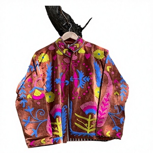 Latest Vintage Long Suzani velvet Jacket Women Elegant Casual Hand Embroidered Winter <b>Coat</b> Cozy Cardigan Dress <b>Beach</b> Free - Product Image 1