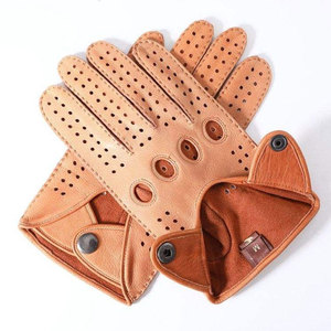 leather driving gloves soft genuine leather design Women driving gloves breathable high class leather gloves - Product Image 5