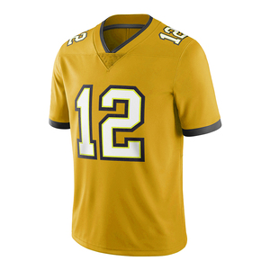 Custom Made Stylish Heat-Transfer Printed Front Short Sleeve 100% <b>Polyester</b> Anti-Bacterial American Football Jersey Men Women - Product Image 5