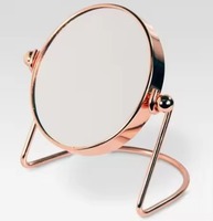 Miroir de table moderne en métal sur pied pour mariage, anniversaire, usage décoratif, miroir de maquillage personnalisable pour salle de bain et dressing