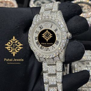 Reloj Mecánico con Incrustaciones de Diamantes, Esfera Cuadrada, Correa de Pulsera, Visualización de Fecha con Números Romanos, Estilo Joyería - Product Image 2
