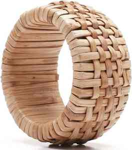 Anillo para Servilletas de Ratán Tejido, Duradero y de Primera Calidad, Hecho en India, para Decoración de Mesas de Restaurantes y Hoteles - Product Image 1