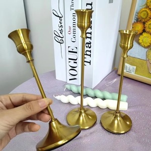 ILAHI's Vintage <b>Brass</b> Handmade Tapered <b>Candlestick</b> <b>Holder</b> Embossing Printing Design 1 Color High Quality Heat Resistant - Product Image 6