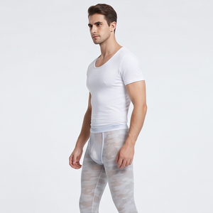 Pantalones de malla transparentes para hombre, ropa de discoteca, leggings ajustados de malla transparente, pantalones transparentes elásticos de cintura alta para hombre - Product Image 5