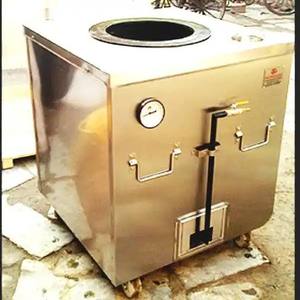 Tandoor en acier inoxydable SteelSummit (qualité 304) avec alimentation au gaz et à l'électricité, nettoyage facile - Product Image 3