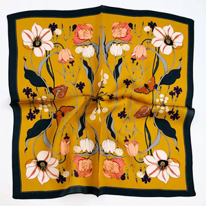 Nouveau Foulard Carré 100% Soie Pure pour Femme 2026 – Bandana, Bandeau, Hijab Imprimé, Poncho, Écharpe Pashmina - Product Image 5