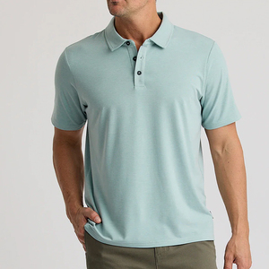 Polo de Bambú para Hombre, Ligero, Elástico en 4 Direcciones, Casual, Manga Corta, con Cuello Reforzado, Protección Solar - Product Image 1