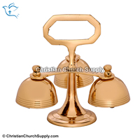 Sanctus Trois Cloches |   Cloche d'autel triple en laiton pour la Messe catholique et le culte religieux – Export Corporation