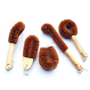 Best selling <b>scrub</b> <b>brushes</b> kitchen essentials coconut coir hand <b>brush</b> tawashi scrubber with handle - Product Image 3