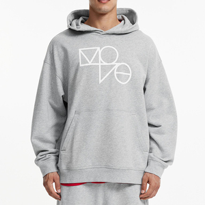 Sweat à capuche OEM personnalisé, pull-over uni en coton imprimé, sweat à capuche surdimensionné pour hommes - Product Image 4