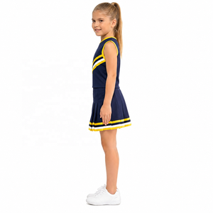 Uniformes de Animadoras para Niñas al por Mayor, Estampados por Transferencia Térmica, Top Corto y Pantalones Cortos, Servicio OEM - Product Image 4