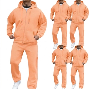 High Quality Zip up Tracksuit Manufacturer Oversized Sweatpants and Hoodie <b>Set</b> for Men Custom Logo - Product Image 6