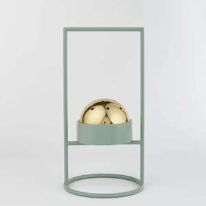 Quemador de incienso moderno de metal con cúpula de latón, minimalista, estilo nórdico, para decoración de hogar, oficina, meditación, majlis. - Product Image 4