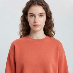 Sudadera Corta Informal para Mujer, Cuello Redondo, Manga Larga, Corte Holgado, Tela Suave, Ropa Personalizada con Etiqueta Privada - Product Image 4