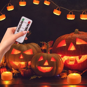 4-Pack luci di zucca a LED a batteria per Halloween modalità a 2 luci 4-Timer impostazione telecomando per feste decorazioni di zucca - Product Image 5