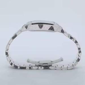 Reloj de Pulsera Automático de Lujo Hecho a Mano, Plata de Ley 925, Moissanita VVS1, Caja Cuadrada, Esfera Analógica, Edición Limitada - Product Image 3