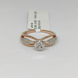 Elegante Anillo de Diamante Cultivado en Laboratorio con Corte Brillante de 0.34 Ct, Oro Rosa de 14K, Engaste a Presión, Certificado IGI, Joyería Fina, Regalo OEM para Damas - Product Image 5