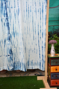Cortina de Algodón con Estampado Tie Dye Estilo Boho, Decorativa para Ventana, para Hogar, Dormitorio, Sala de Estar, Cafetería, Restaurante, Hotel, Longitud Personalizada, Venta al Por Mayor - Product Image 3