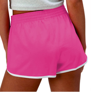 Polyester/Cotton Yoga Fitness Breathable Solid Color Custom Logo Design <b>Elastic</b> Waist Quick Dry OEM High Quality Women Summer - Product Image 1