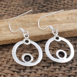 Pendientes Colgantes de Granate Rojo Natural, Plata de Ley 925, con Gema en Forma de Gota de Agua, Venta al por Mayor, Joyería Fina, Piedra de Nacimiento de Enero - Product Image 4