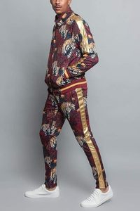Ensembles de survêtements pour hommes, personnalisables avec logo, en molleton épais, deux pièces, avec pantalon évasé, impression en relief, coupe oversize - Product Image 5