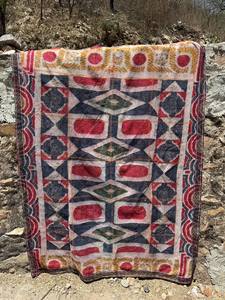 Handmade Persian Kantha <b>Quilt</b> Digital Print Bedspread, Soft Cotton Layered Blanket, Traditional Running Stitch Art <b>Throw</b> - Product Image 4