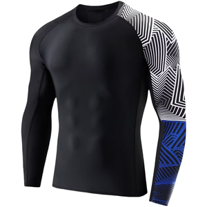 High Quality Long Sleeve Rash Guard for <b>Men</b>-100% Cotton Quick Dry & Breathable Custom Logo - Product Image 4